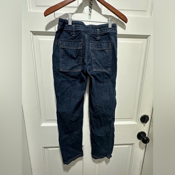 Anthropologie Pilcro The Wanderer Relaxed Fit Mid Rise Blue Denim Jeans Size 24 - Picture 5 of 5